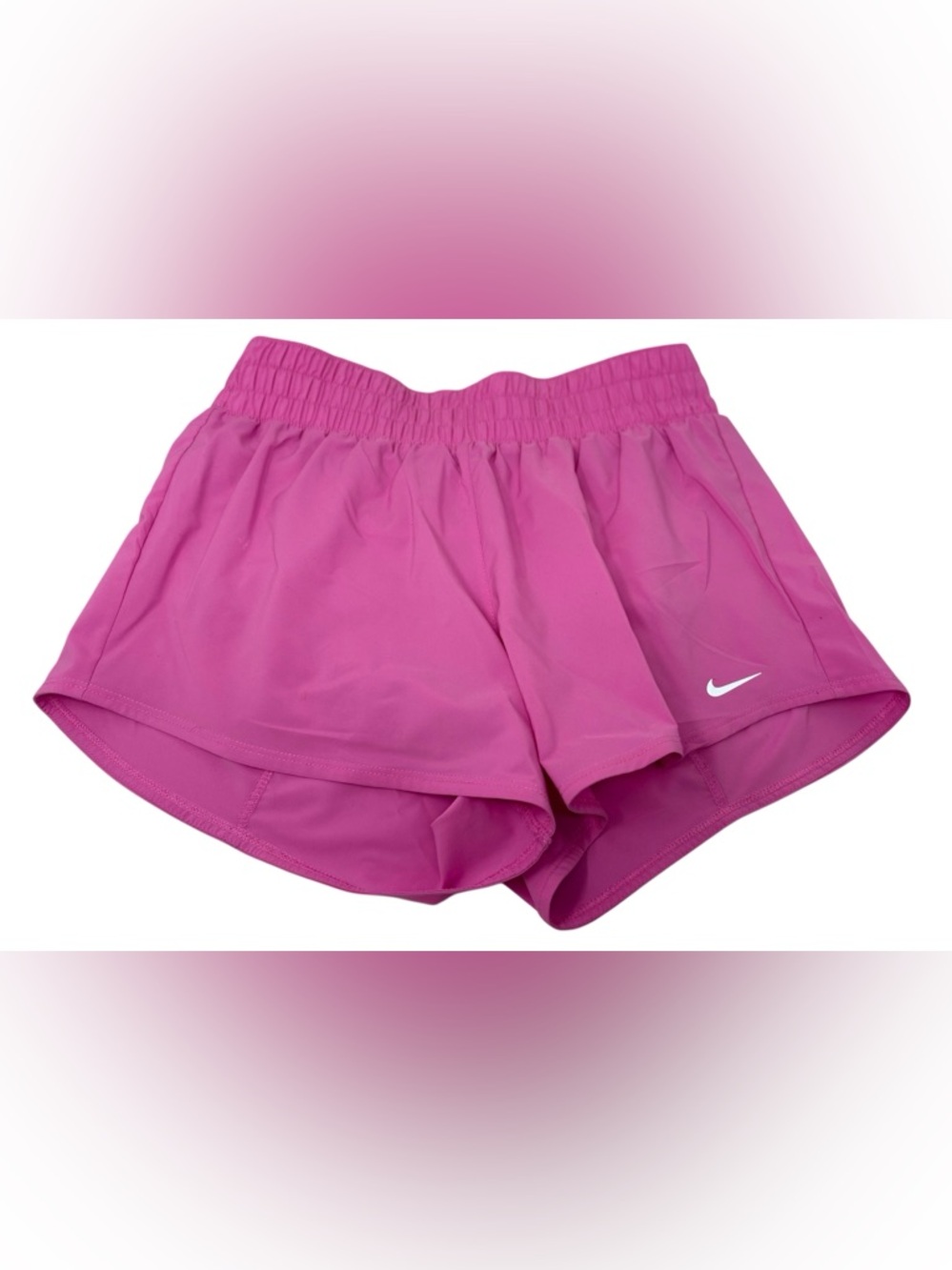 NIKE Pink Dri-FIT Mid-Rise 3" Brief-Lined Shorts Women’s Size Medium